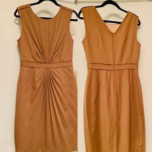 Ted Baker women shift sheath brown dress UK 3 US8
